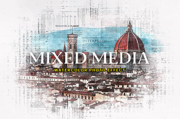 Mixed Media Watercolor Photo Effect