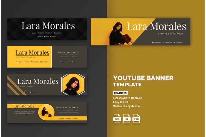 Fashion Youtube Banner Template