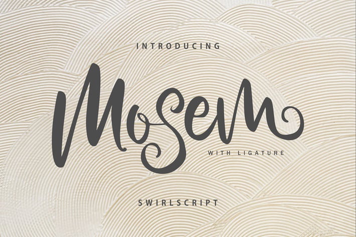 Mosem | Swirl Script Font
