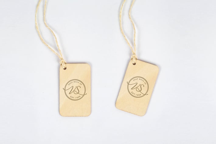 Wood Label Tag Mock Up