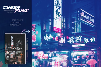 Cyberpunk Photoshop Action
