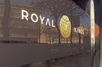 Panoramic Glass Logo Mockup