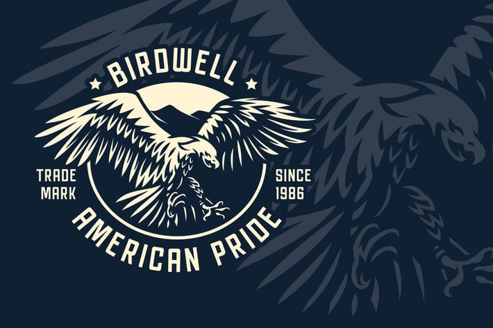 Eagle Vintage Badge Logo Template