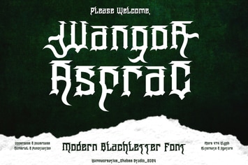 Wangor Asfrac - Modern Blackletter Font
