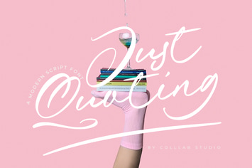 Just Quoting - A Script Font