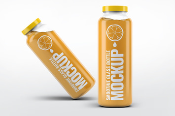 Smoothie Glass Bottle Mock-Up
