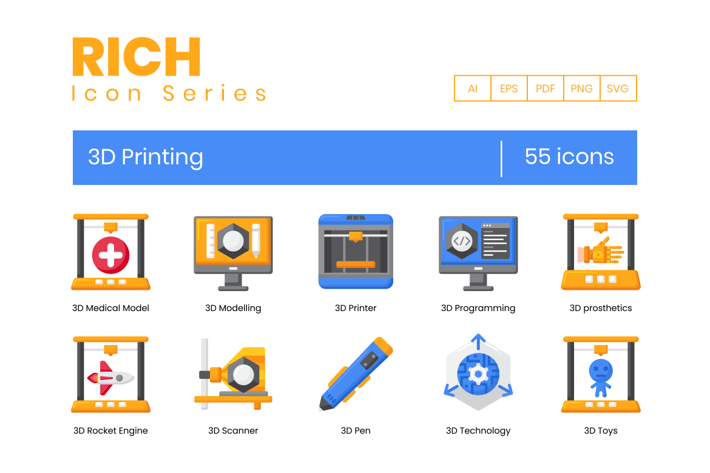 3D Printing  Icons