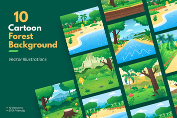 Cartoon Forest Background