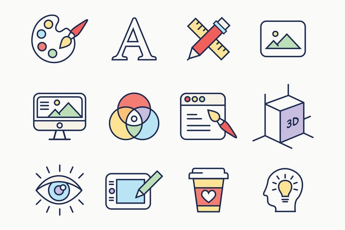 Line Design Color Icons