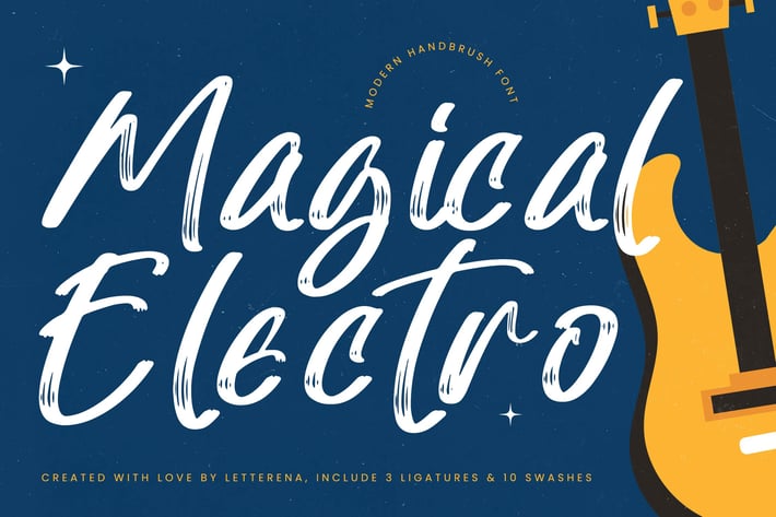 Magical Electro Modern Handbrush Font