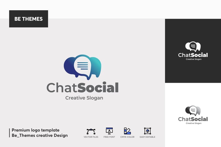 Chat Social Logo Template
