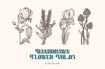 Handdrawn Flower Vol.5