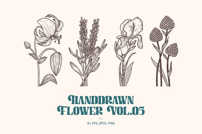Handdrawn Flower Vol.5
