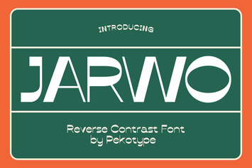 Jarwo - Reverse Contrast Display Typeface