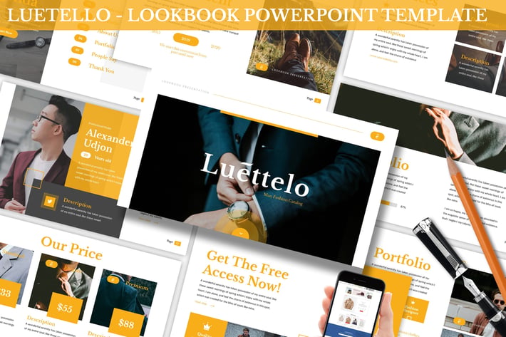 Luettello - Lookbook Powerpoint Template