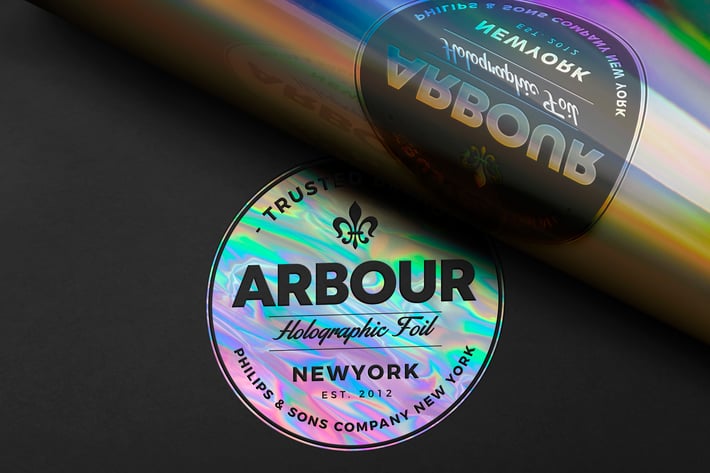 Holographic Logo Mockup
