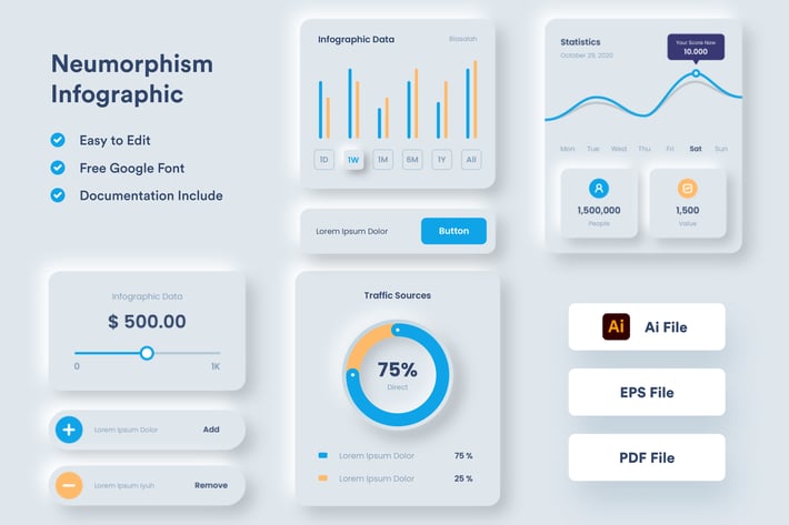 Neumorphism Infographic