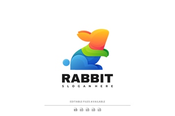 Rabbit Gradient Colorful Logo