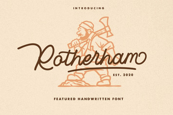 Rotherham  Monoline Font