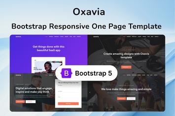 Bootstrap  Responsive One Page Template - Oxavia