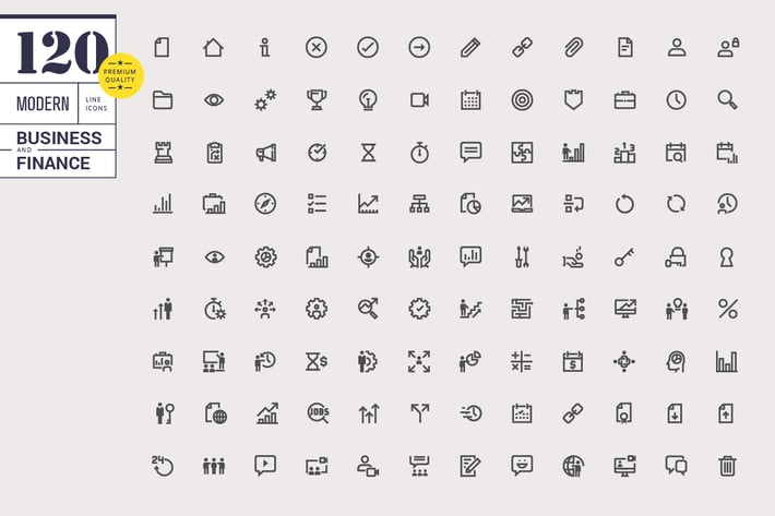 Business and Finance Line Icons
