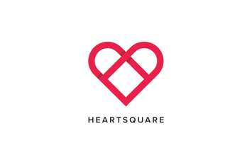 Heart Square Logo Template