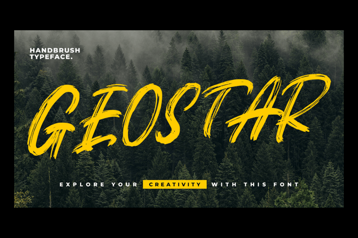 Geostar -  Brush Font
