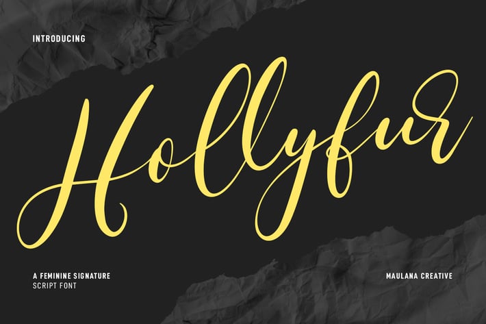Hollyfur Feminine Signature Script Font