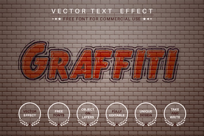 Graffity - editable text effect, font style