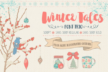 Winter Tales Font Trio + extras