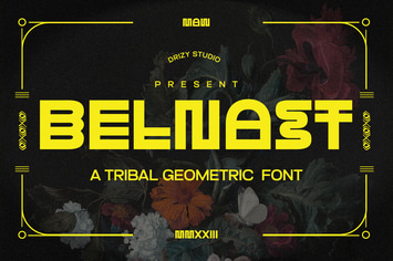 Belnast - Tribal Geometric Font