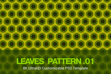 8K UltraHD Seamless Leaves Pattern Background