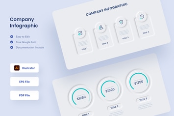 Company Neumorphism Infographic