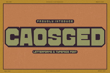 Caosged - Retro & Rough Font