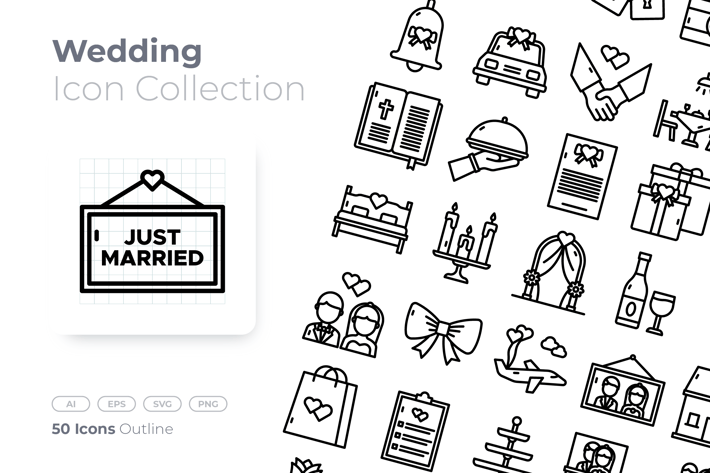 Wedding Outline Icon