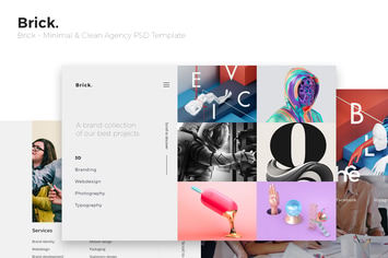 Brick - Minimal & Clean Agency PSD Template