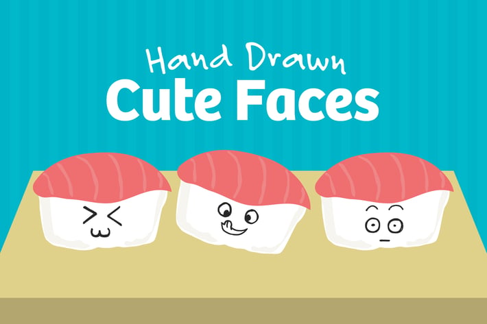 101 Hand Drawn Cute Faces