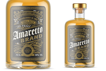 Vintage Liquor Label Packaging Layout 