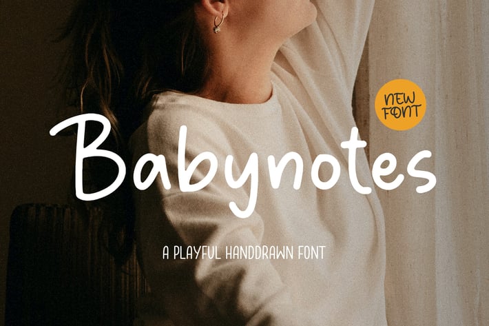 Babynotes - A Handwritten Logo Font
