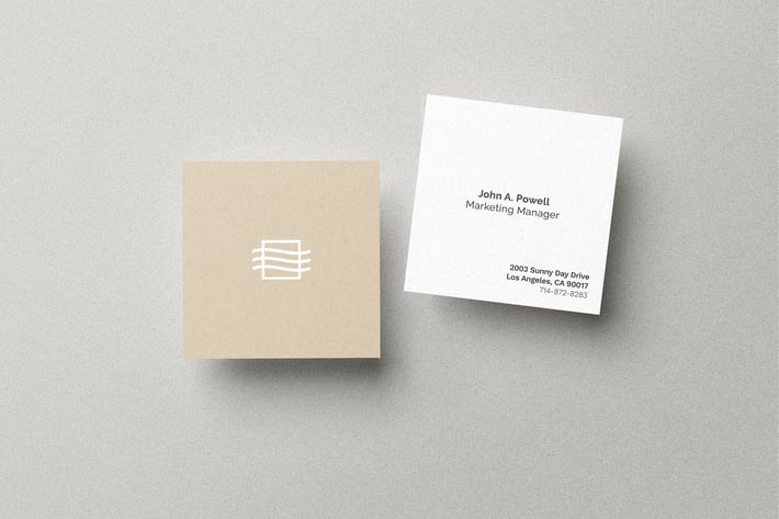 Square Card Mockup