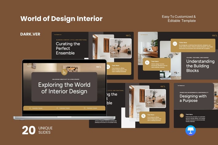World of Design Interior Dark Ver. - Keynote