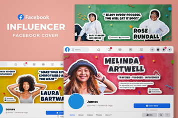 Facebook Cover 3D Fluid - Influencer