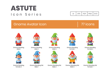 Gnomes Avatar Icon Set