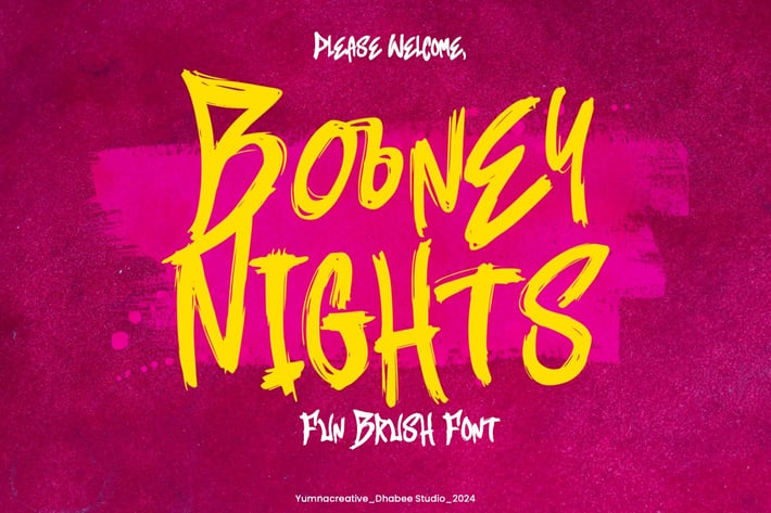 Booney Nights -  Fun Brush Font
