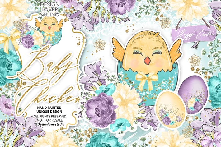Baby Chicken Easter design