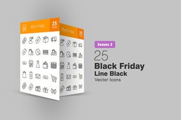 25 Black Friday Line Icons