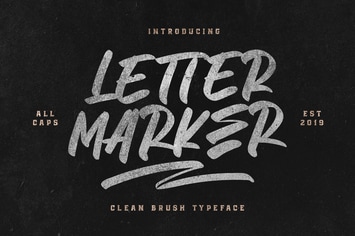 Letter Marker - Clean Brush Typefac