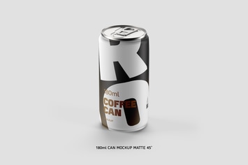 Coffee Can w/n Bottom Cap 180ml Matte 45˚