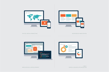 Set of Flat Design Concept Icons