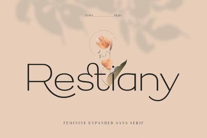 Restiany - Beauty Elegant Expanded Sans Serif